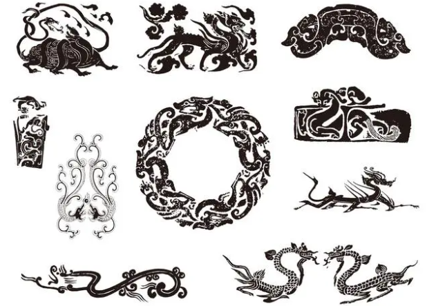 滨州龙纹和凤纹的中式图案